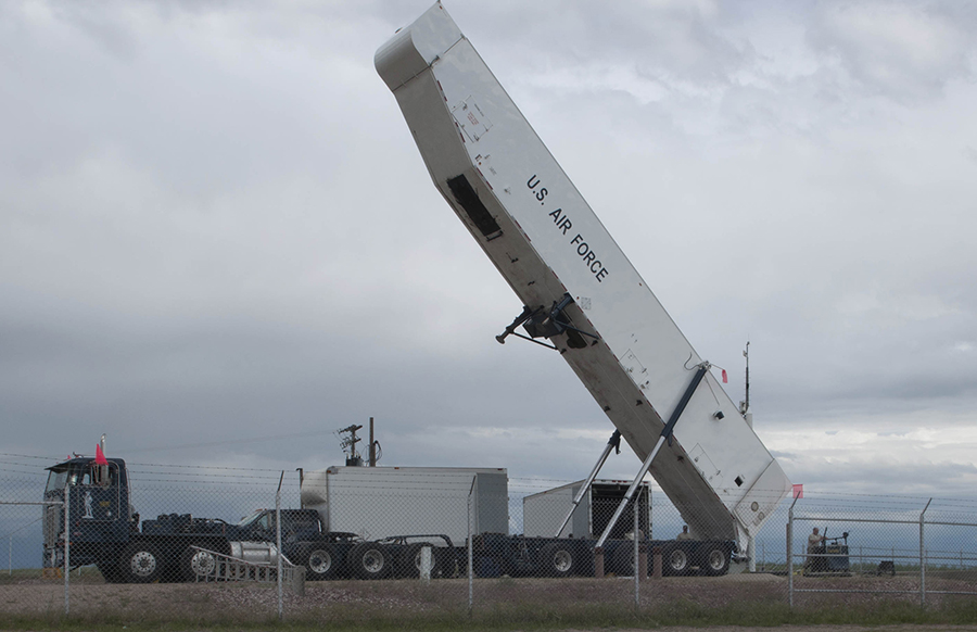 FE AFB Pulling A Missile