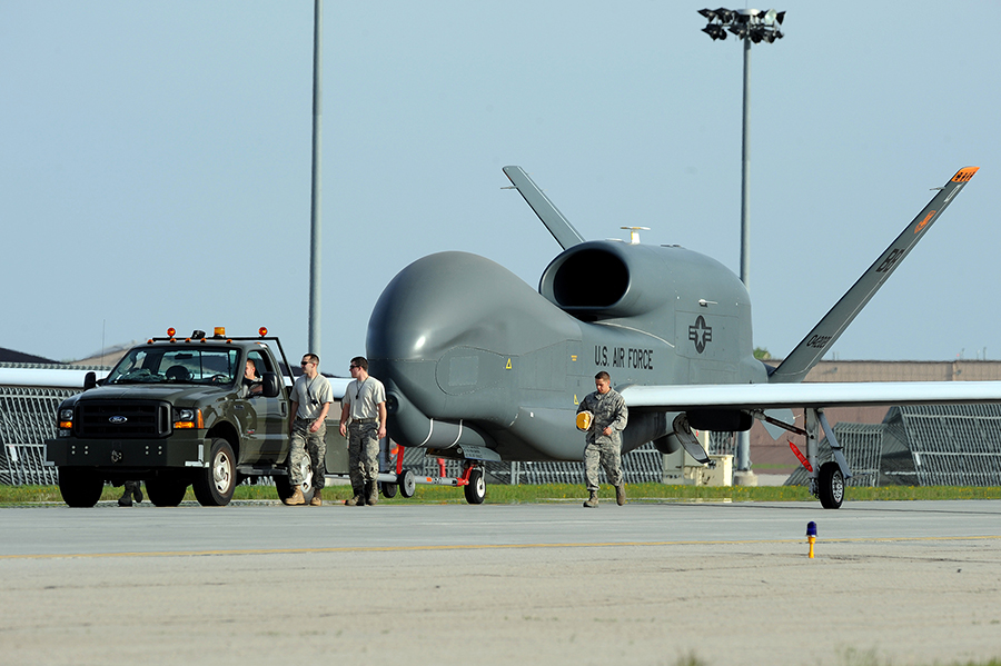 First RQ-4 At Grand Forks AFB