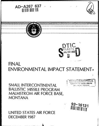 Small ICBM Environmental Impact Statement Cover