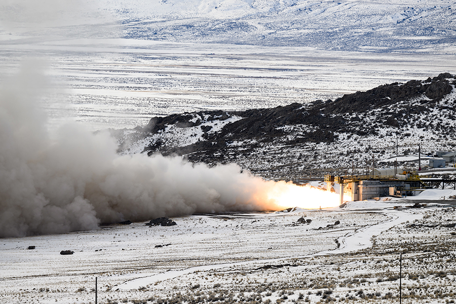 First Stage Booster Test Firing